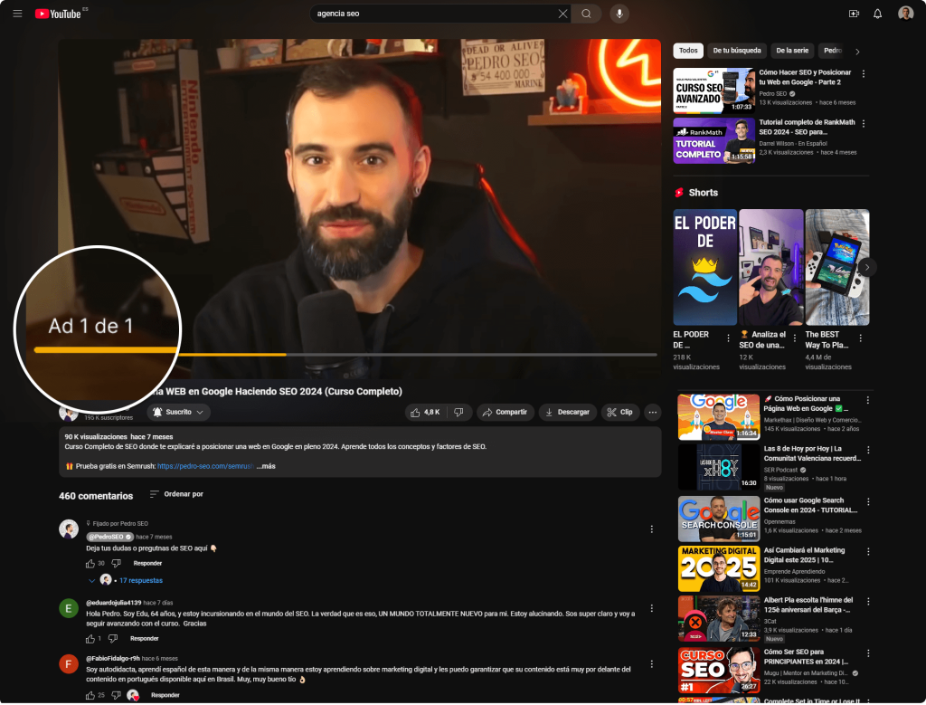 Agencia youtube Ads